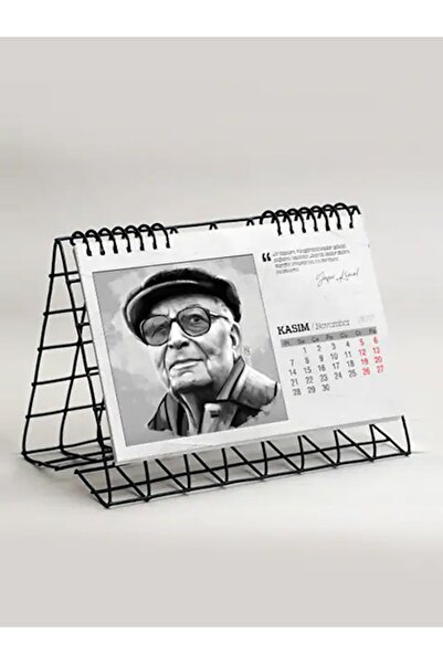 Fotomatbu 2026 Edebiyat Modern Masa Takvimi (Siyah Tel)