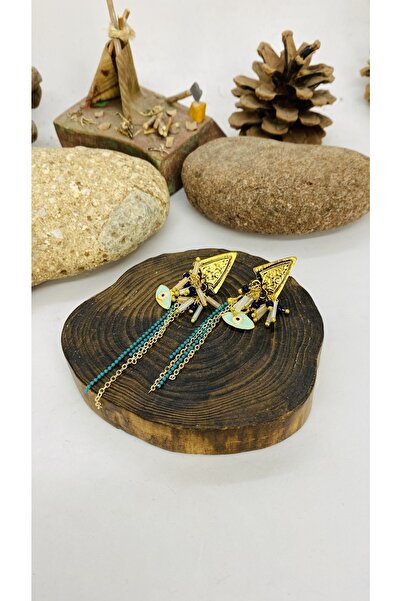 Porsuk Alternatif Handmade Ethnic Brass Women's Earrings