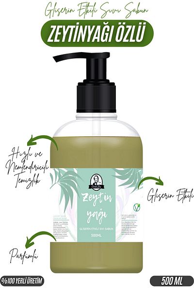 Özcan Bey Glycerin Effective Olive Oil Extract Scented Liquid Soap 500ml