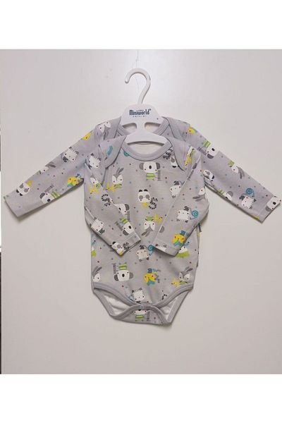 Miniworld 3-18 Months Men's 2-Piece Let's Play Body 100% Cotton