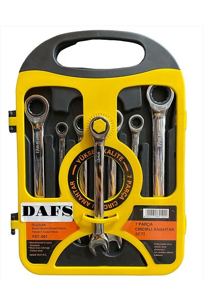 DAFS Ratchet Combination Wrench Set 7 Piece Set 8-10-12-13-14-17-19