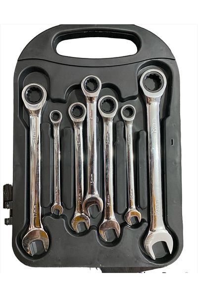 DAFS Ratchet Combination Wrench Set 7 Piece Set 8-10-12-13-14-17-19