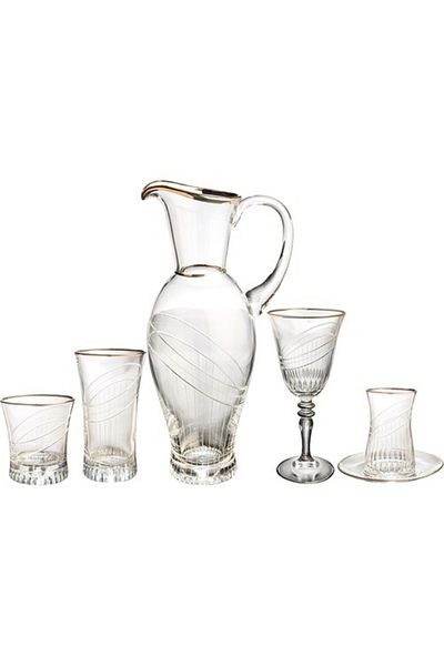 KCD Glass Decor Design Seremoni Platinum 31 Piece Water Set