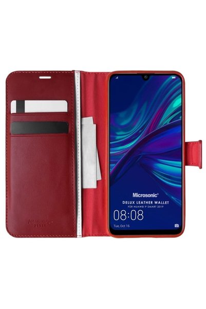 Dolia غطاء حماية Huawei P Smart 2019 مع غطاء حماية الحامل باللون الأحمر