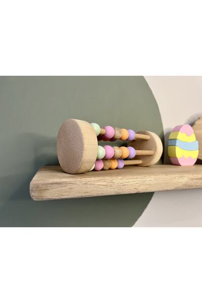 DORU Natural Healthy Wooden Toy Montessori Abacus Math Children Baby Room Decor