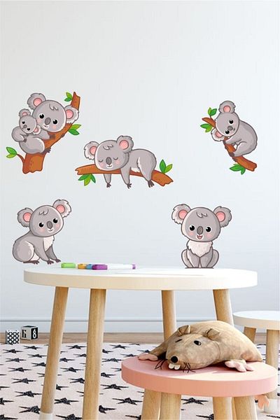 Piksel Grafik Autocolant de perete pentru camera copiilor Mini Koalas