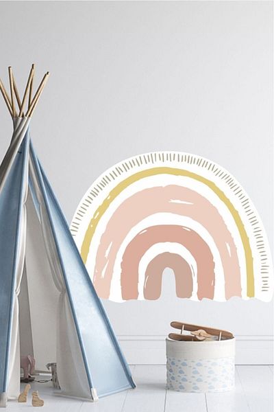 Piksel Grafik Αυτοκόλλητο τοίχου Boho Rainbow