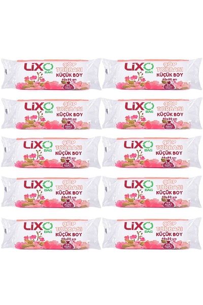 LİXO ÇÖP POŞETLERİ Small Size Garbage Bag 10 Pack * 30 Pieces Roll = 300 Pieces Transparent