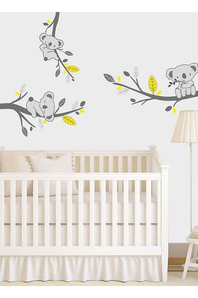 Piksel Grafik Koala And Tree Branches Kids Room Wall Sticker