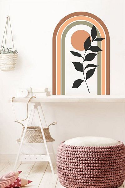 Piksel Grafik Αυτοκόλλητο τοίχου Rainbow Bohemian