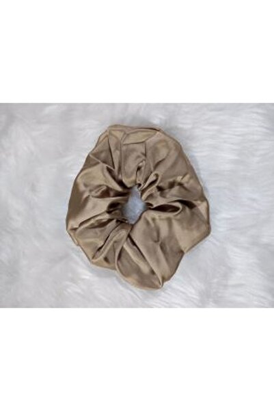Elvinege Aksesuar Büyük Boy Saten Lastikli Simit Toka - Scrunchie Toka