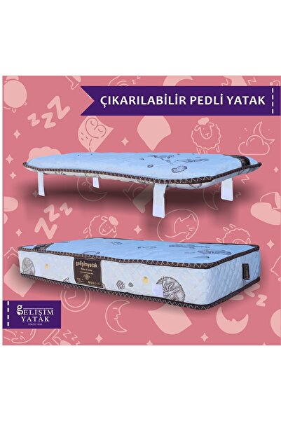GELİŞİM YATAK Çıkarılabilir Pedli Yarı Ortopedik Bamboo Yaylı Yatak