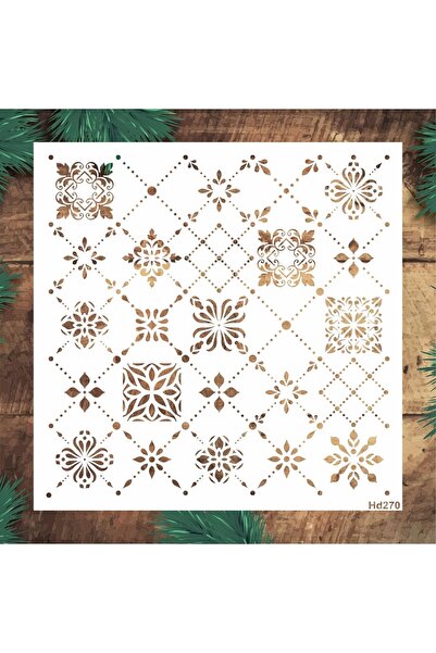 STENCİLTASARIM Stencil Tasarım Hd270 Geometrik - Dekoratif Duvar, Eşya, Fayan...