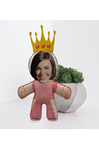 Bk Gift Gift Kişiye Özel Fotoğraflı Kraliçe Bebek Yastık