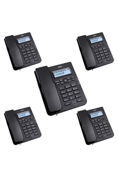 KAREL 5 Adet Siyah Tm145 Masaüstü Ofis Telefon Seti