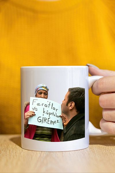 HOPENA White Mug Heaven Quarter Ferats and Dogs Can't Enter
