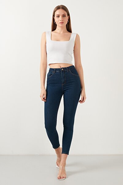 Ramrod Melissa Tess Gold Kadın Solmayan Mavi Skinny Yüksek Bel Jeans Pantolon