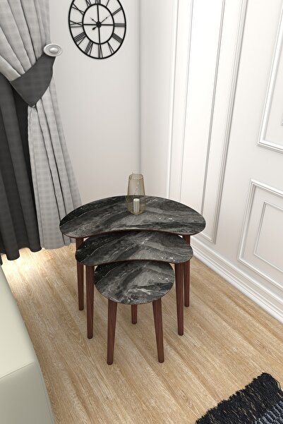 Y&G Mermer Desen Zigon Sehpa