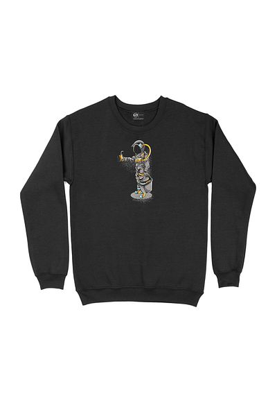 Cix Hanorac negru Drunk Astronaut