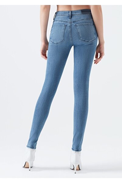 Ramrod Gold Kadın Solmayan Açık Mavi Skinny Yüksek Bel Jeans Pantolon Toparlayıcı