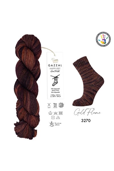 Gazzal Happy Feet %75 Superwash Merino %25 Polyamid – 100 g 330 m Çorap ve İn...
