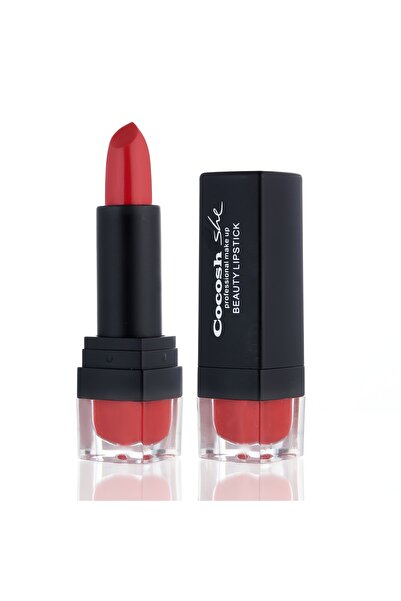 Cocosh She Beauty Lipstick Ruj 02 Pomegranate, Kremsi Formül, Saten Görünüm, Orta-Tam Kapatıcılık