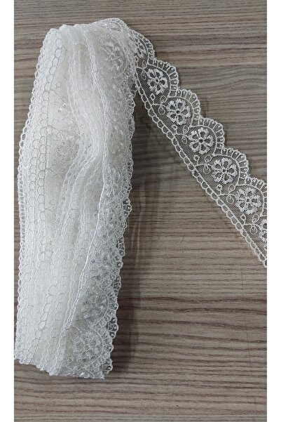 DUAYEN Tül Üzeri Işleme Mevsim Geçişleri Kenar Desen 1 Metre