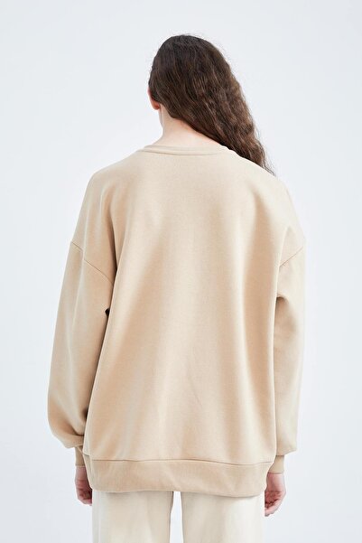 DeFacto Oversize Fit mikina Crew Neck