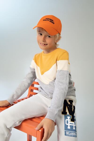 DeFacto Boy's Crew Neck Cotton Sweater