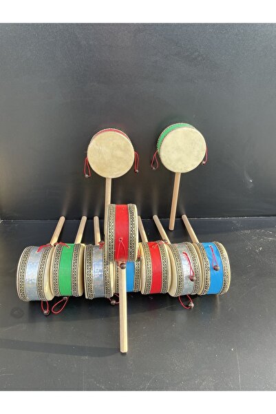 Ece müzik aletleri 10 Adet Cocuk El Davulu(ANAOKULLARI İÇİN UYGUNDUR)