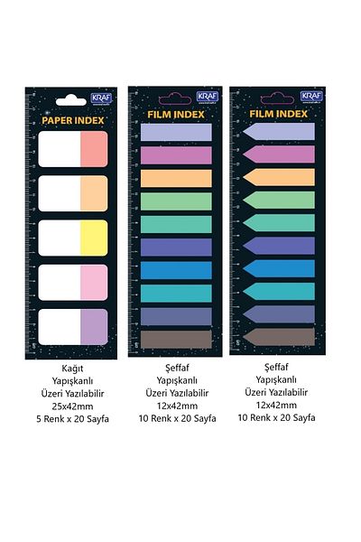 KRAF Set of 3 Bookmarks - 500 Sheets