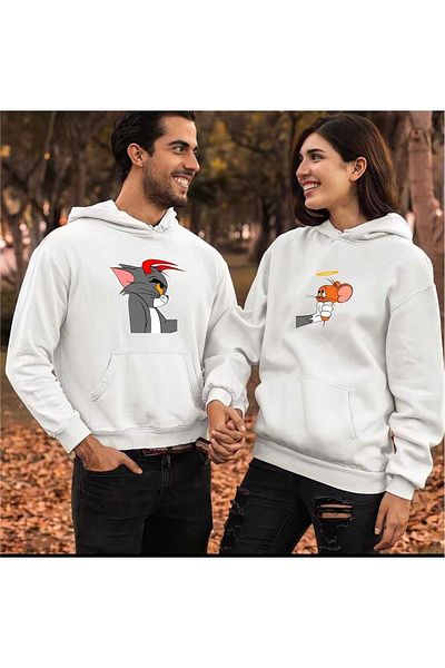 NewCabin New Season New Year Special Lover Combination με Fleece Inside Hoodie 2 τεμαχίων