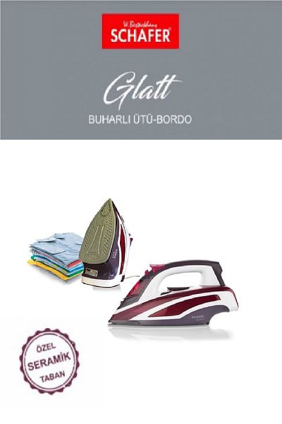 Schafer Glatt 2200 W Steam Iron Claret Red
