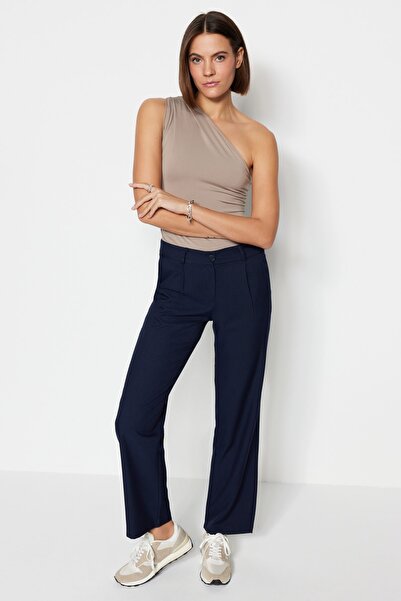 Trendyol Collection Norkový asymetrický límec Stretch Snap pletené bodyTWOSS22BD00014