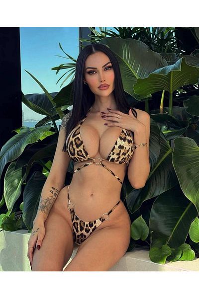 ŞAHPERA BUTİK Σετ μπικίνι Lily - Leopard Pattern