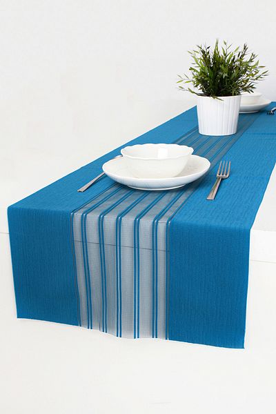 Kozastor Runner, Tablecloth, Blue, 40x140