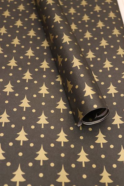 demontecraft Black Gold Pine Packaging Paper 70*100 Cm 5 Pieces