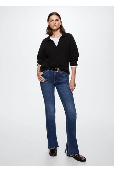 MANGO Woman Polo Collar Sweater