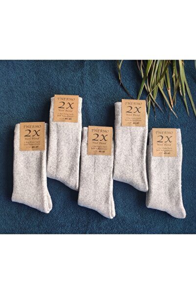 Ervanur جوارب صوفية رجالية سميكة للغاية فائقة الجودة (5 أزواج)