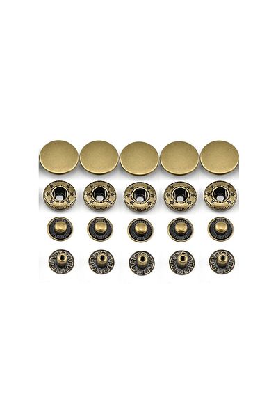 tuhafiyecimiz 700 Pieces 15mm Stainless Large Studs (moldless) [antique Bronze]