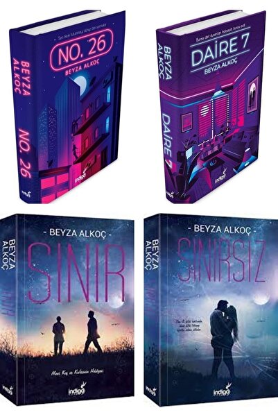İndigo Kitap Daire 7 Ciltli - No 26 Ciltli - Sınır - Sınırsız Karton Kapak 4 Roman Beyza Alkoç