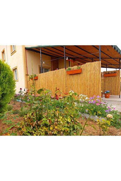 tunalar Kamış Hasır Bahçe Çiti Gölgelik Dekoratif 1,50 X 5 Metre