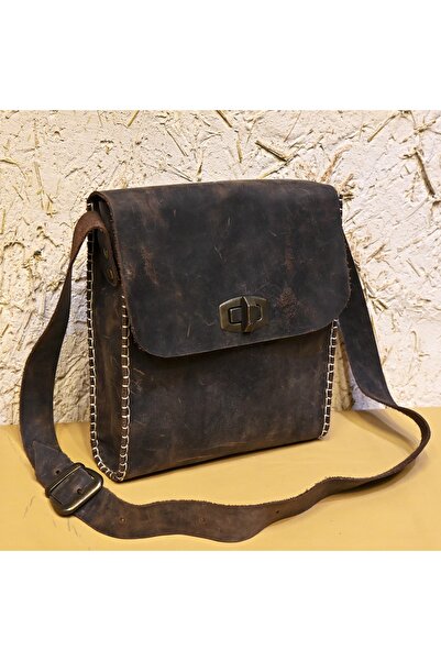 LİVAYA El Yapımı Gerçek Deri Çanta.çapraz Askılı.kreyzi Deri.handmade.etkiley...