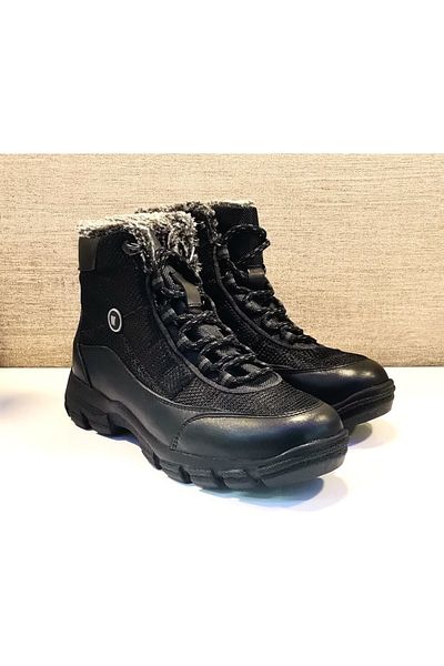 White World 410 Детски кожени ботуши, черни