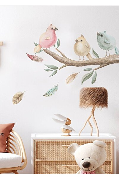 WALLHUMAN Daldaki Kuşlar Çocuk Odası Duvar Stickerı