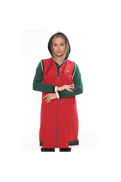 WND SPORT V-Neck Zippered Vest Classic Leg 3-Piece Wnd Women's Tunic Tracksuit Set