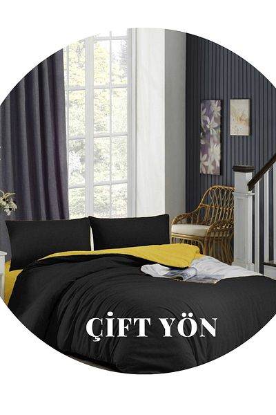 ELY PARKER Easy Ironing-160x200-διπλό σετ κρεβατιού (κίτρινο ελαστικό σεντόνι + παπλωματοθήκη + μαξιλαροθήκη)