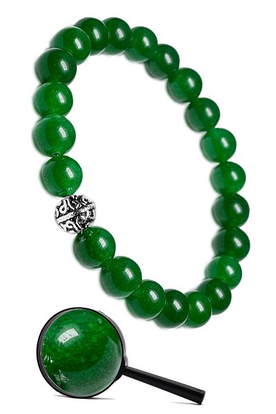 Tesbih Atölyesi Certified Real Dark Jade Bracelet - 1st Quality