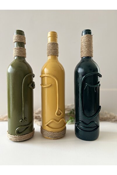 Mes Reves El Yapımı Dekoratif Şişeler 3 'lü Set