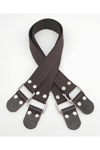 angel çanta aksesuar عمود قطني مقاس 57 × 3 سم مصنوع من الجلد ومقبض حقيبة بني ...